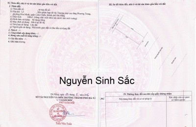 Bán đất MT đường Nguyễn Sinh Sắc - bên cạnh UBND Quận Liên Chiểu cũ
